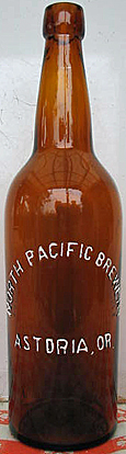 NORTH PACIFIC BREWERY EMBOSSED BEER BOTTLE