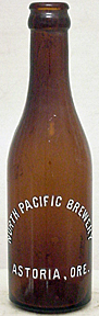 NORTH PACIFIC BREWERY EMBOSSED BEER BOTTLE