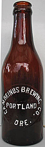 GAMBRINUS BREWING COMPANY EMBOSSED BEER BOTTLE