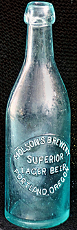 MOLSONS BREWERY EMBOSSED BEER BOTTLE