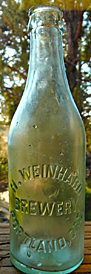 HENRY WEINHARD BREWERY EMBOSSED BEER BOTTLE