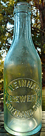 HENRY WEINHARD BREWERY EMBOSSED BEER BOTTLE