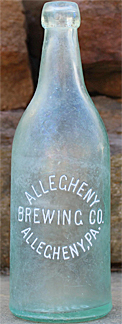 ALLEGHENY BREWING COMPANY EMBOSSED BEER BOTTLE