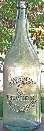 CRESCENT BREWING COMPANY EMBOSSED BEER BOTTLE