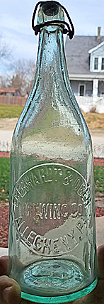 EBERHARDT & OBER BREWING COMPANY EMBOSSED BEER BOTTLE