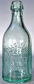 ALLENTOWN BOTTLING WORKS WEISS BEER EMBOSSED BEER BOTTLE