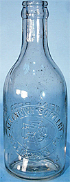 ALLENTOWN BOTTLERY WEISS BEER EMBOSSED BEER BOTTLE