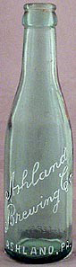 ASHLAND BREWING COMPANY EMBOSSED BEER BOTTLE