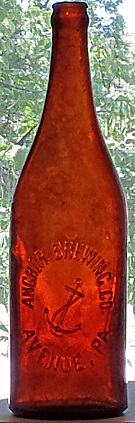 ANCHOR BREWING COMPANY EMBOSSED BEER BOTTLE