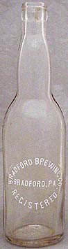 BRADFORD BREWING COMPANY EMBOSSED BEER BOTTLE