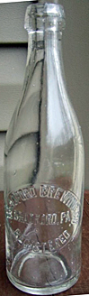 BRADFORD BREWING COMPANY EMBOSSED BEER BOTTLE