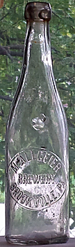 M. ALLGEIER BREWERY EMBOSSED BEER BOTTLE