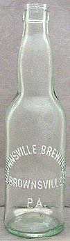 BROWNSVILLE BREWING COMPANY EMBOSSED BEER BOTTLE