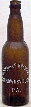 BROWNSVILLE BREWING COMPANY EMBOSSED BEER BOTTLE