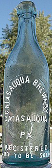 CATASAQUA BREWERY EMBOSSED BEER BOTTLE