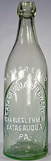 CATASAQUA BREWERY EMBOSSED BEER BOTTLE