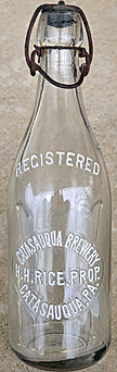 CATASAQUA BREWERY EMBOSSED BEER BOTTLE