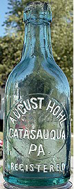 AUGUST HOHL WEISS BEER EMBOSSED BEER BOTTLE