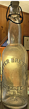 CHESTER BREWING COMPANY EMBOSSED BEER BOTTLE