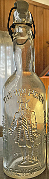 WILLIAM PENN BREWERY EMBOSSED BEER BOTTLE