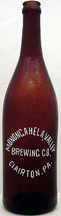 MONONGAHELA VALLEY BREWING COMPANY EMBOSSED BEER BOTTLE