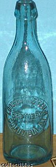 LODER & KAZMAIER BREWERY EMBOSSED BEER BOTTLE