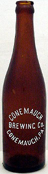 CONEMAUGH BREWING COMPANY EMBOSSED BEER BOTTLE