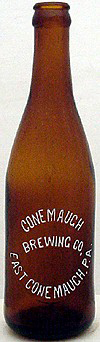 CONEMAUGH BREWING COMPANY EMBOSSED BEER BOTTLE