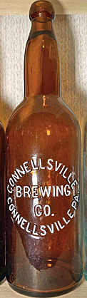 CONNELLSVILLE BREWING COMPANY EMBOSSED BEER BOTTLE