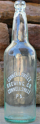 CONNELLSVILLE BREWING COMPANY EMBOSSED BEER BOTTLE