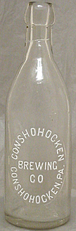 CONSHOHOCKEN BREWING COMPANY EMBOSSED BEER BOTTLE