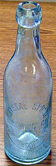 CRYSTAL SPRINGS BREWING COMPANY EMBOSSED BEER BOTTLE