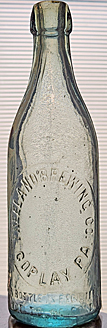 FREELAND BREWING COMPANY EMBOSSED BEER BOTTLE