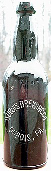 DU BOIS BREWING COMPANY EMBOSSED BEER BOTTLE