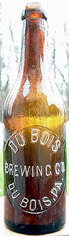 DU BOIS BREWING COMPANY EMBOSSED BEER BOTTLE