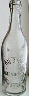 DU BOIS BREWING COMPANY EMBOSSED BEER BOTTLE