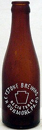 KEYSTONE BREWING COMPANY EMBOSSED BEER BOTTLE