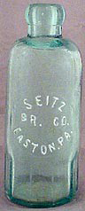 SEITZ BREWING COMPANY EMBOSSED BEER BOTTLE