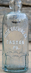 SEITZ BREWING COMPANY EMBOSSED BEER BOTTLE