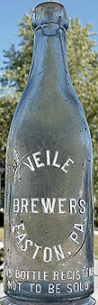 VEILE BREWERS EMBOSSED BEER BOTTLE