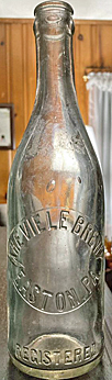 THE VEILE BREWERY EMBOSSED BEER BOTTLE