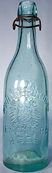 WILLIAM HABERSTUMPF LAGER BEER EMBOSSED BEER BOTTLE