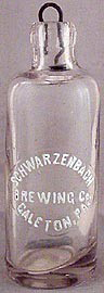 SCHWARZENBACH BREWING COMPANY EMBOSSED BEER BOTTLE