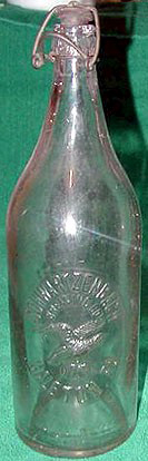 SCHWARZENBACH BREWING COMPANY EMBOSSED BEER BOTTLE