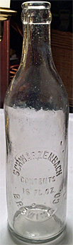 SCHWARZENBACH BREWING COMPANY EMBOSSED BEER BOTTLE