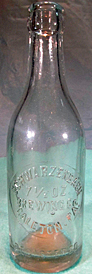 SCHWARZENBACH BREWING COMPANY EMBOSSED BEER BOTTLE