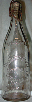 SCHWARZENBACH BREWING COMPANY EMBOSSED BEER BOTTLE