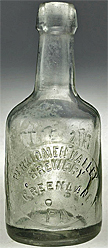 PERKIOMEN VALLEY BREWERY EMBOSSED BEER BOTTLE