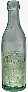 PERKIOMEN VALLEY BREWERY EMBOSSED BEER BOTTLE