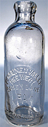 PERKIOMEN VALLEY BREWERY EMBOSSED BEER BOTTLE